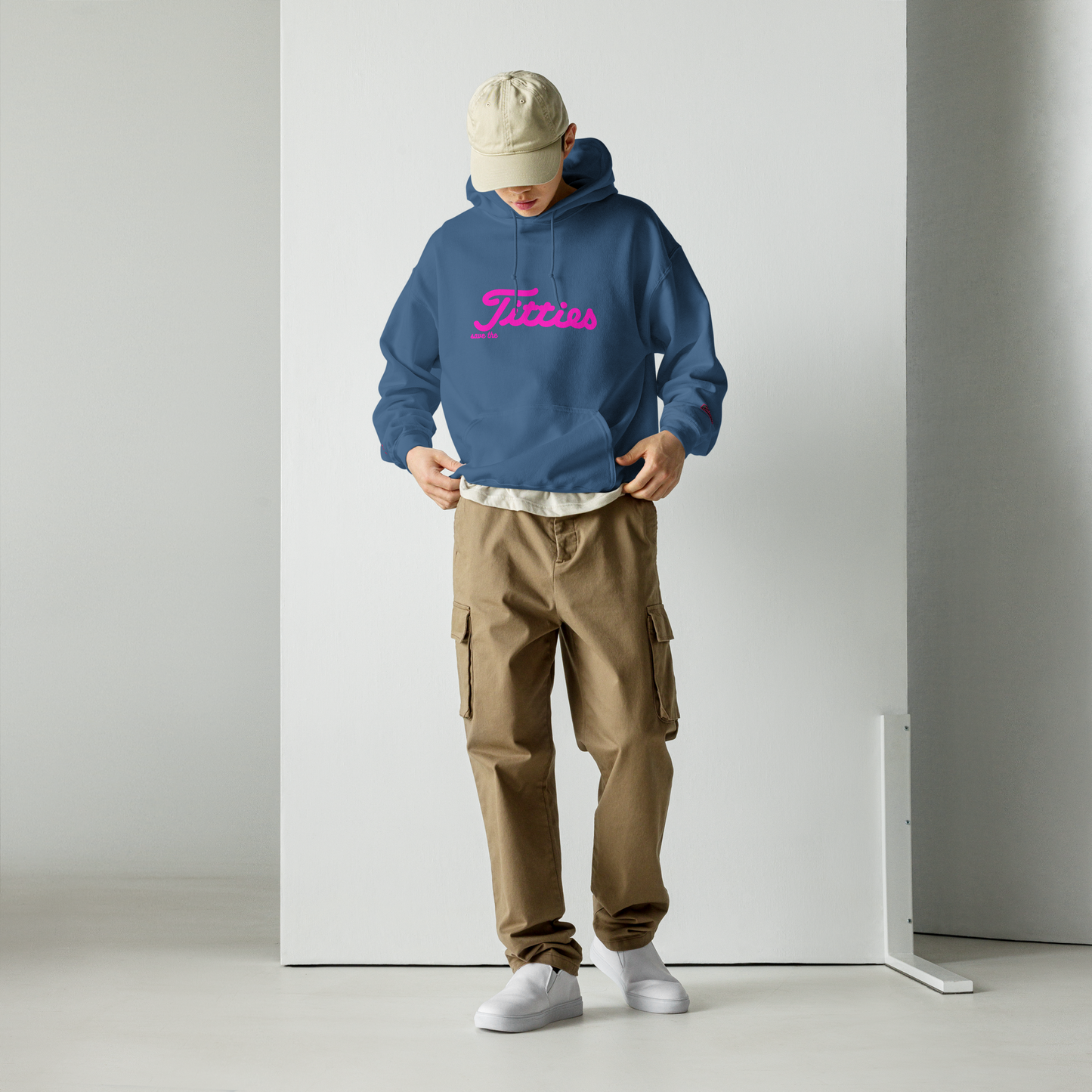 Printed 'save the Titties' Hoodie