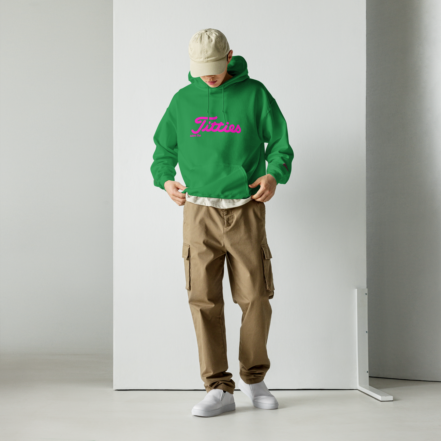 Printed 'save the Titties' Hoodie