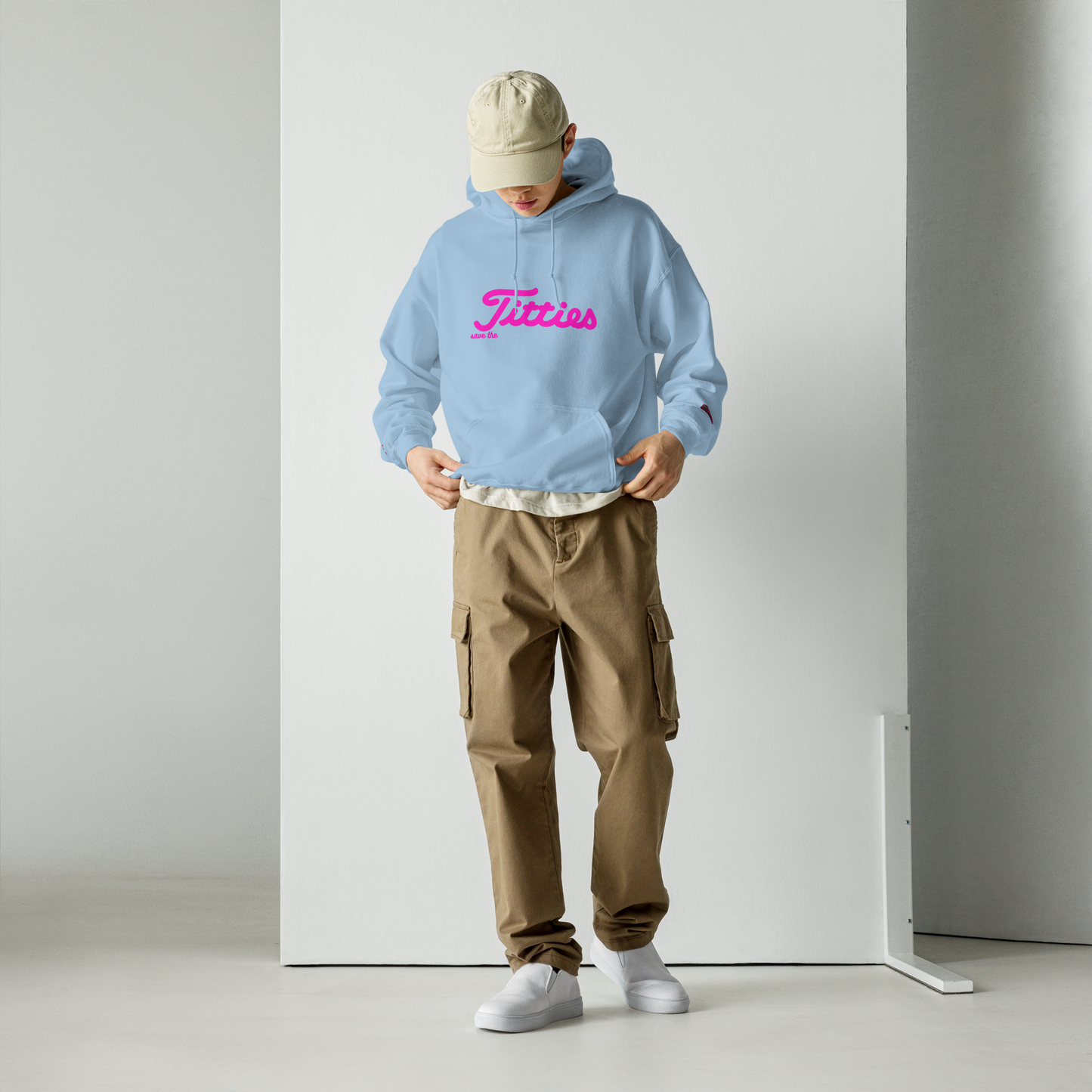 Printed 'save the Titties' Hoodie