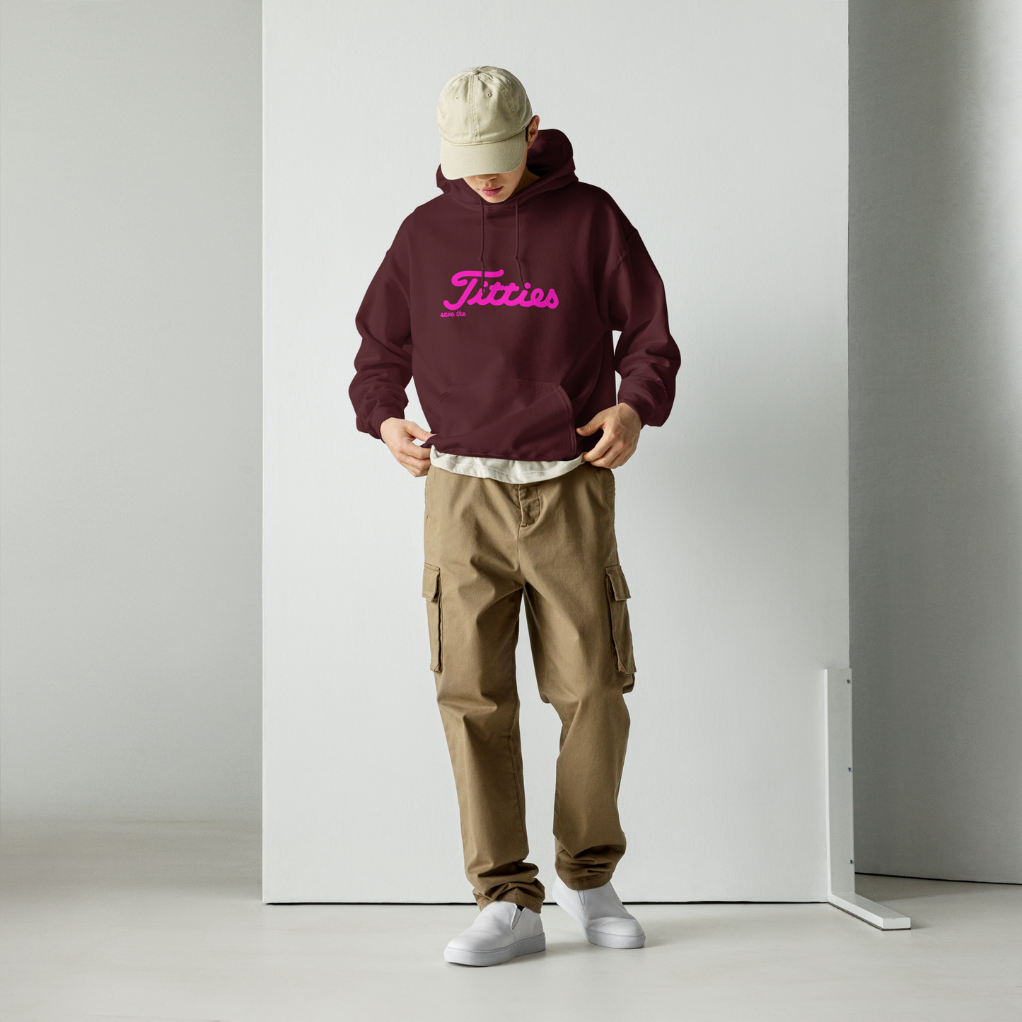 Printed 'save the Titties' Hoodie