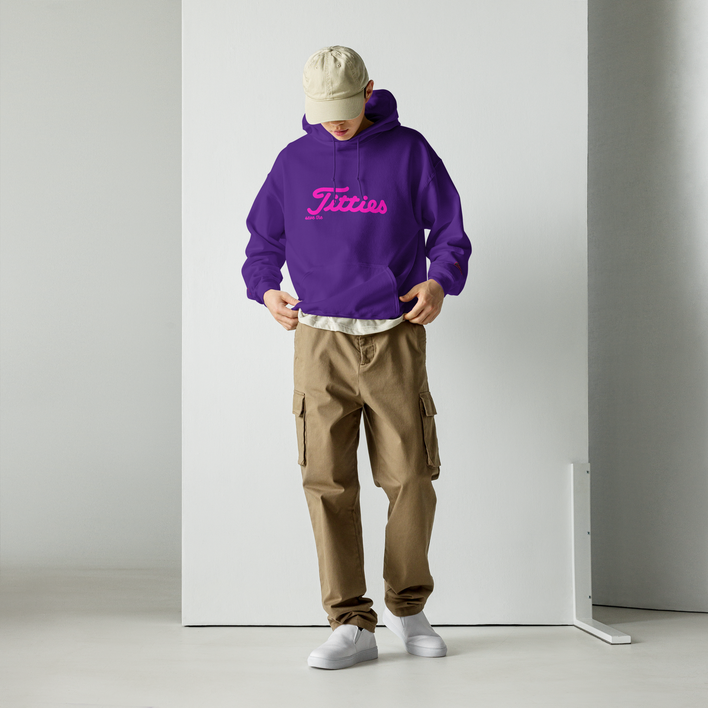 Printed 'save the Titties' Hoodie