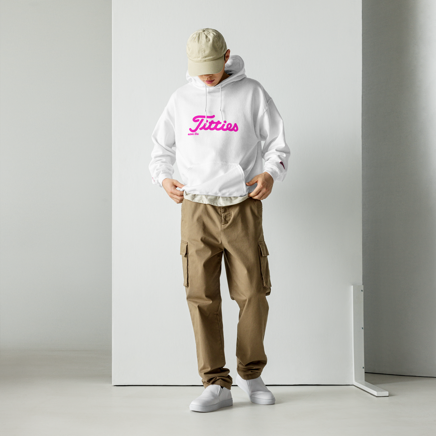 Printed 'save the Titties' Hoodie